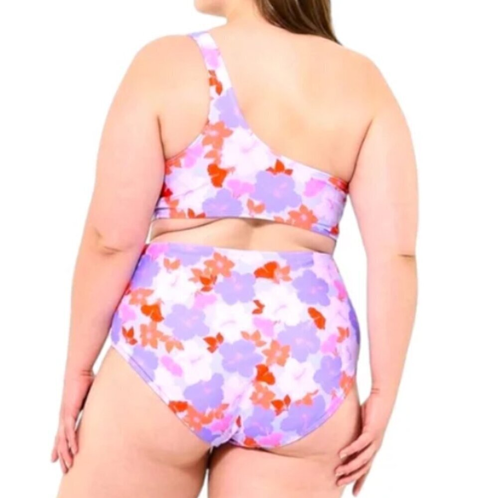 Ninety-Nine Degrees One Shoulder One-Piece Swimsuit Lush Tropics - Picture 4 of 7